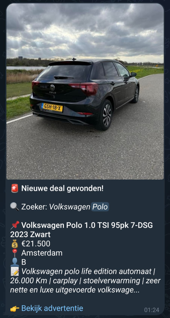 FirstDeal Telegram Bot Alert